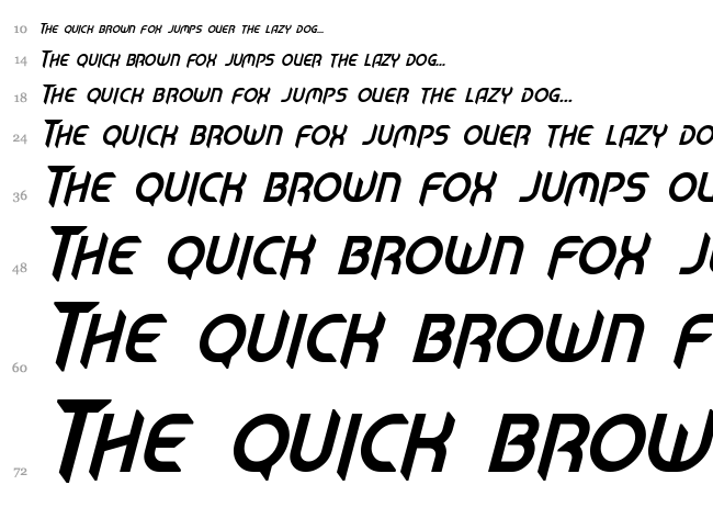 Mech Tech font waterfall